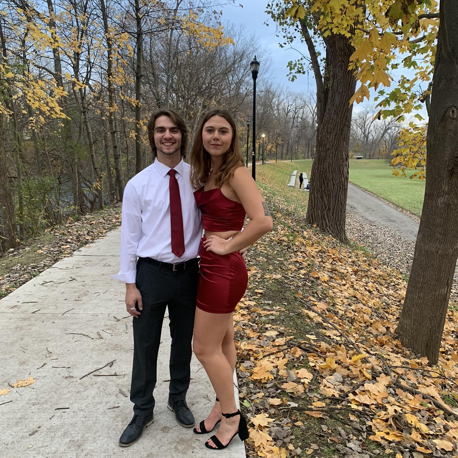 First photo ever taken together prior to Sig Delt semi-formal
November 20, 2021