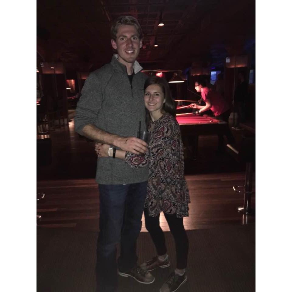Aaron's 21st birthday! (First legal long island in hand, purchased by Kylie)