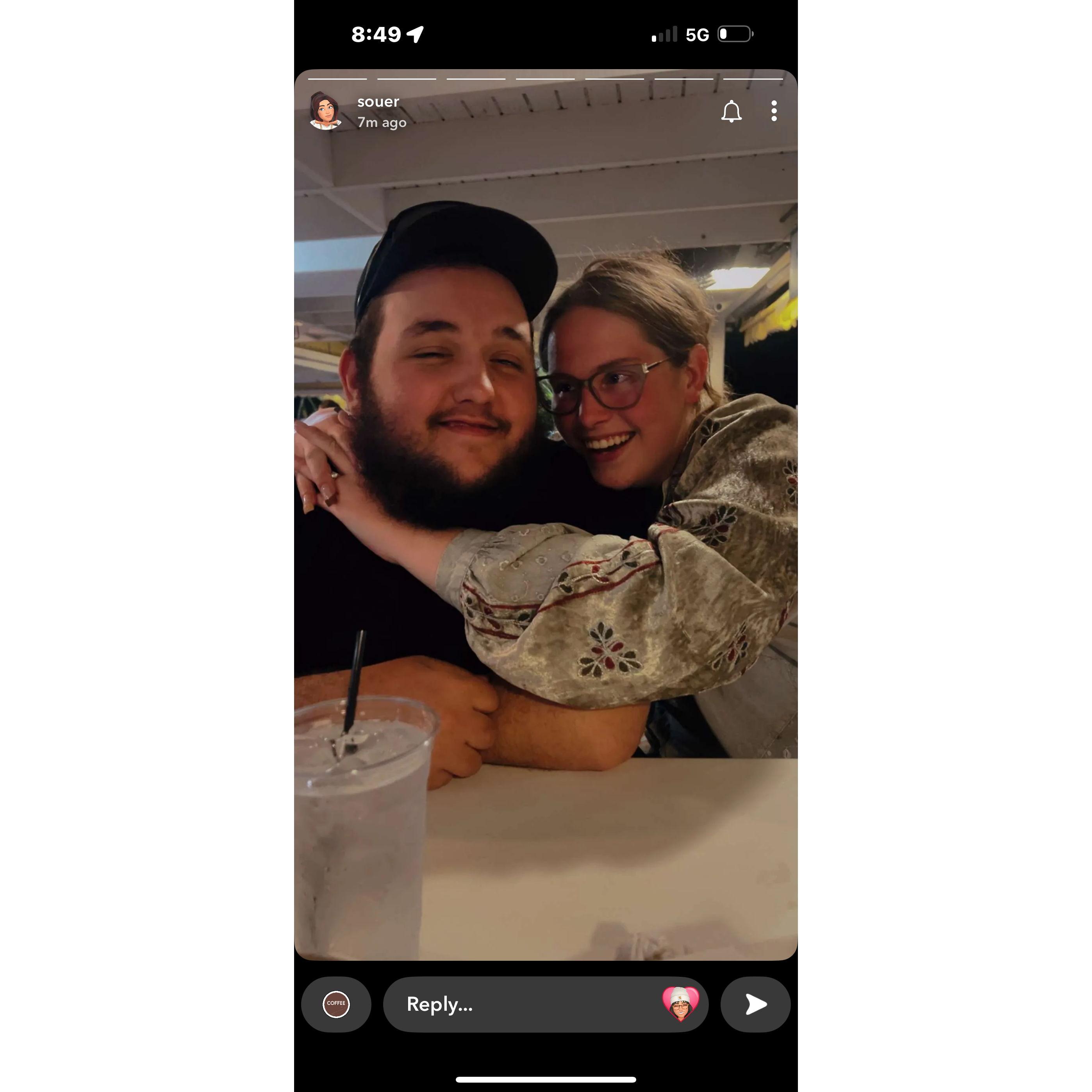 celebrating engagement with dinner