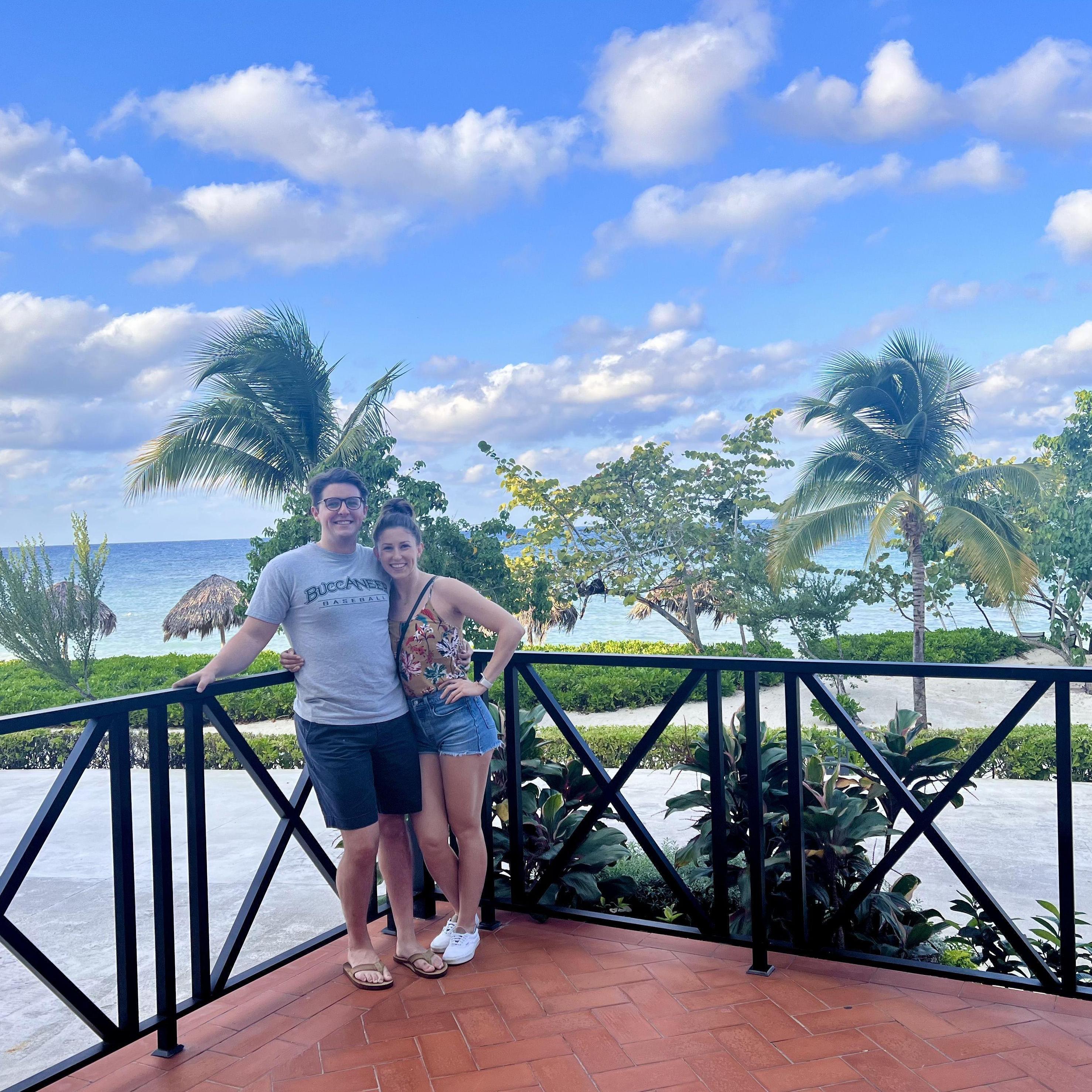 The only picture we took together on our trip to Jamaica in December of 2022