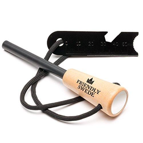 The Friendly Swede Ferro Rods, Fire Starter Survival Tool, Firestarter, Flint Steel, Flint and Steel Fire Starter Kit & Bottle Opener, Camping Tools, Fire Starters, Ferro Rod Fire Starter, Hiking Gear