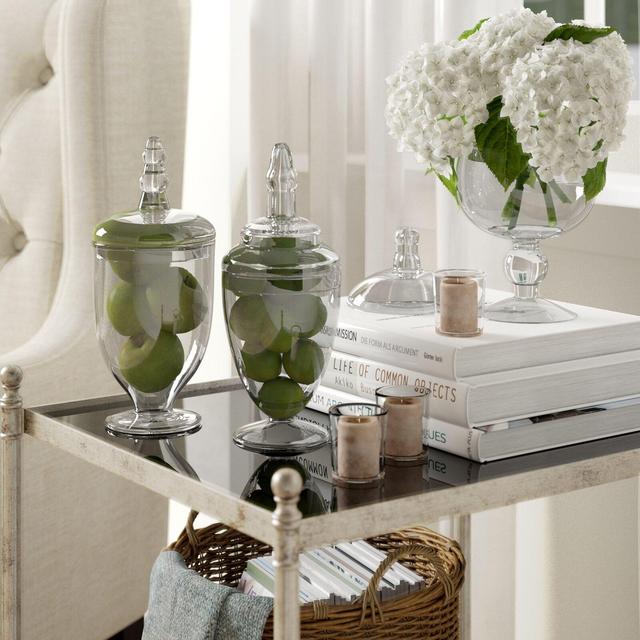 3 Piece Scotia Clear Glass Apothecary Jar Set