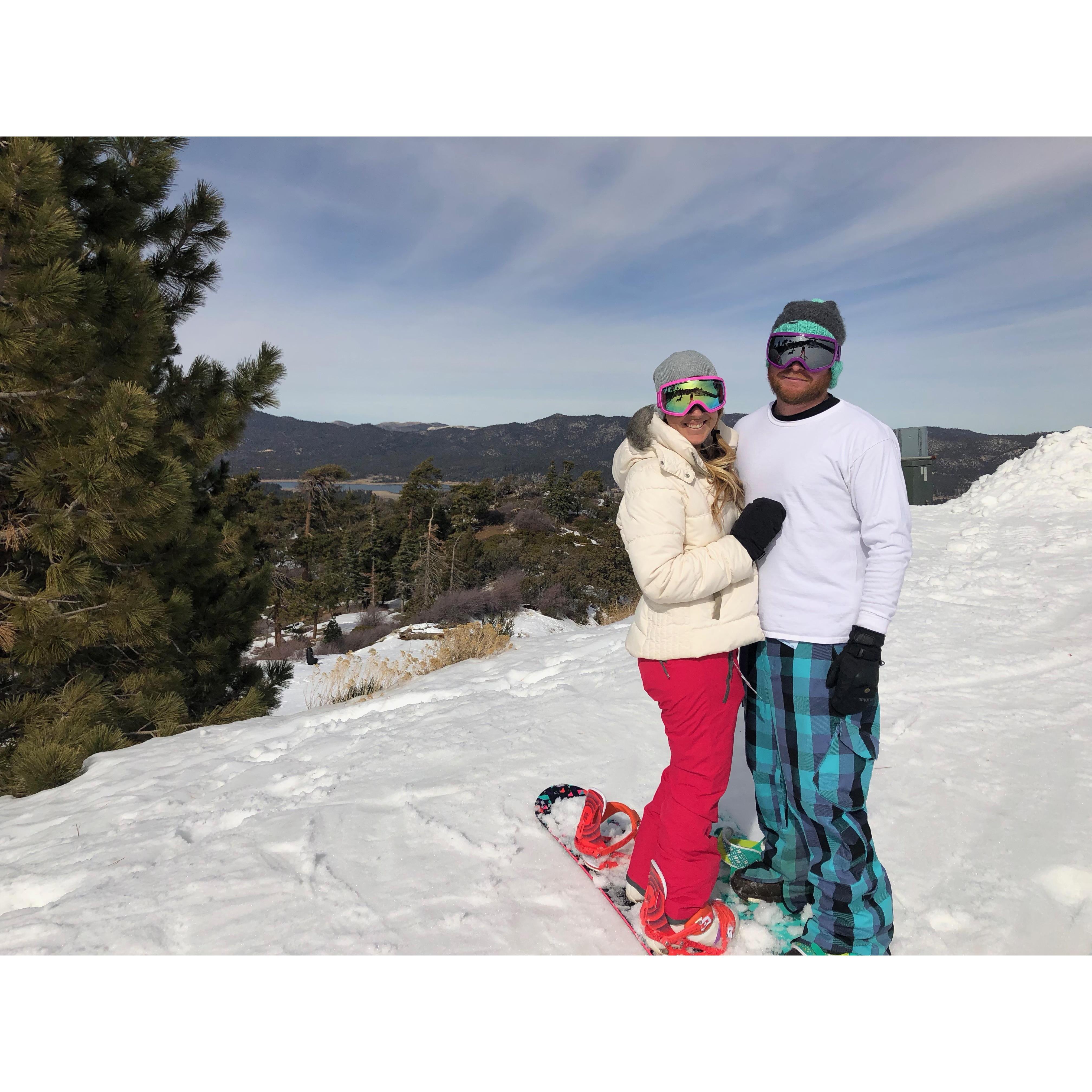 Our love of snowboarding makes for a fun outdoor winter activity!