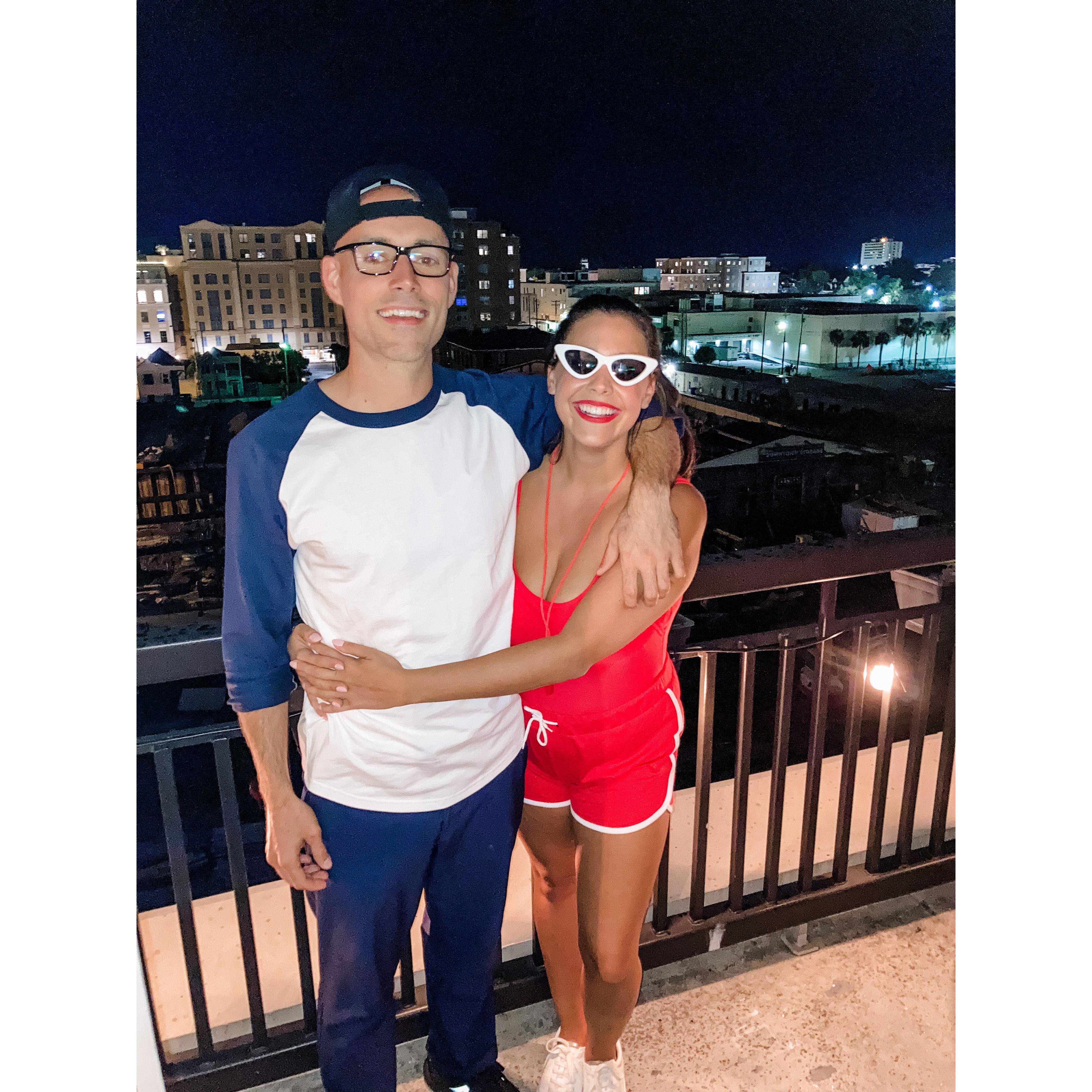 Dressing up for Halloween as Squints and Wendy Peffercorn!