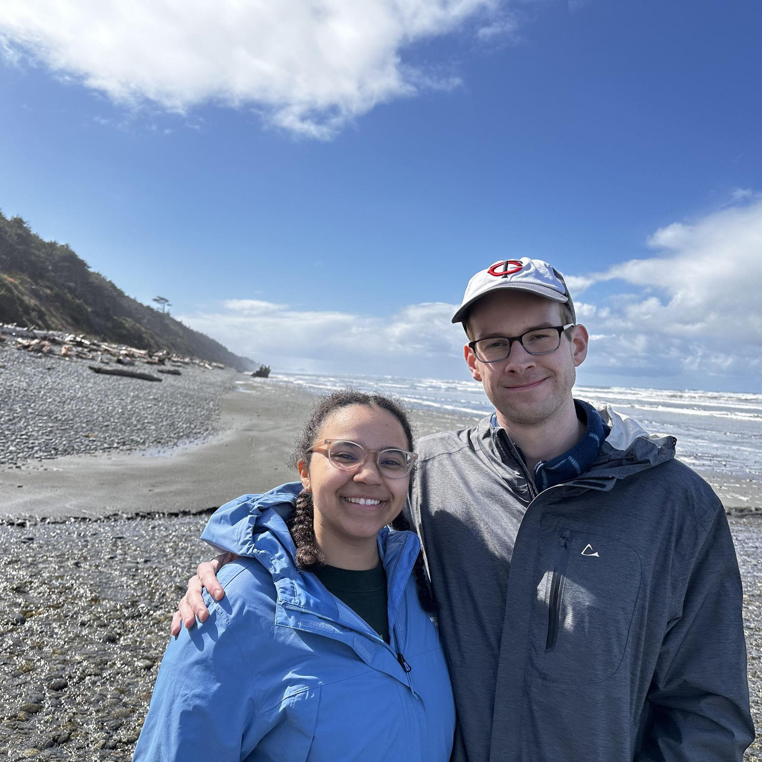 Us visiting the Olympic Peninsula for Elinor's (Colin's sister) graduation from Puget Sound!