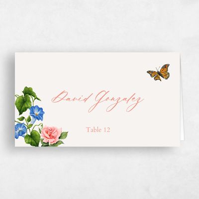Light Oatmeal, Beige Wedding Place Card - Eterno