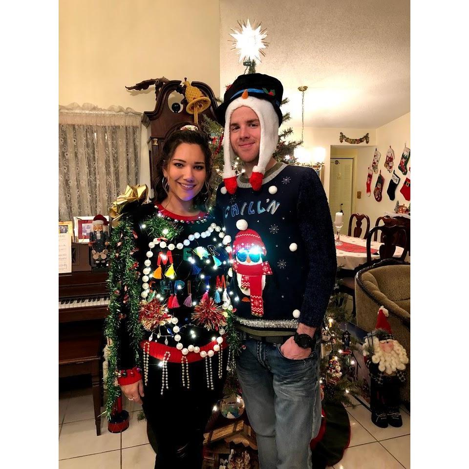 2nd Ugly Sweater Party, Kevin Stepped up his game. 2018