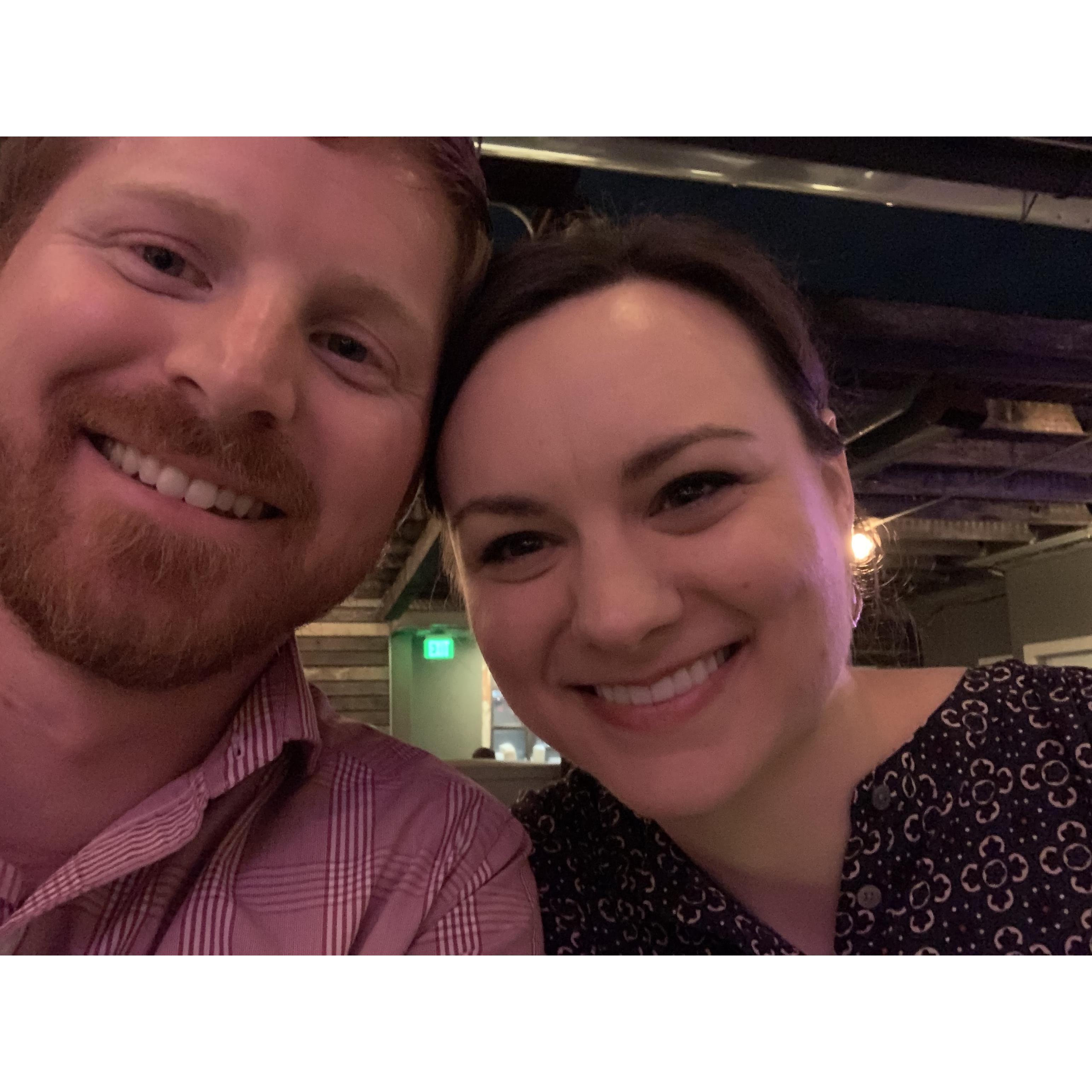 Right after we got engaged - where we ended our first date :)
