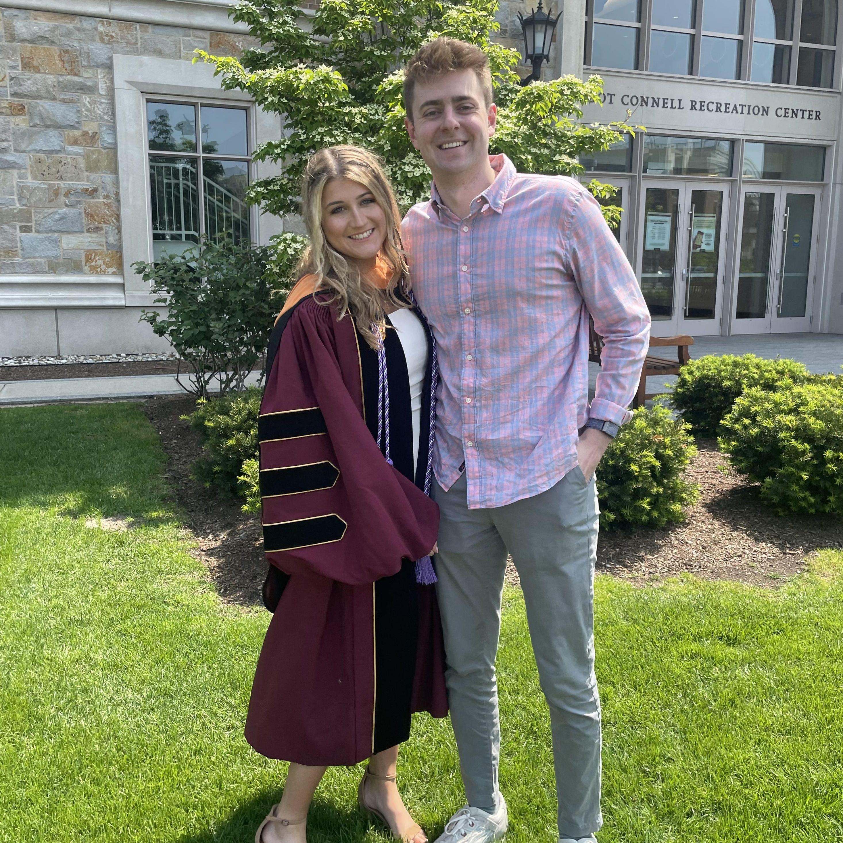 Emma's DNP Graduation - she's very thankful for Joe's support during those (sometimes pretty rough) three years!