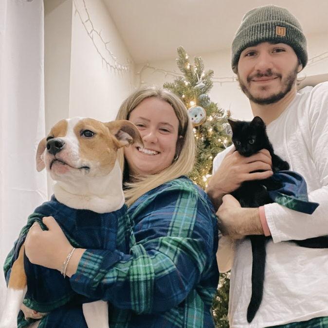 Fur Babies first Christmas in our first apartment <3