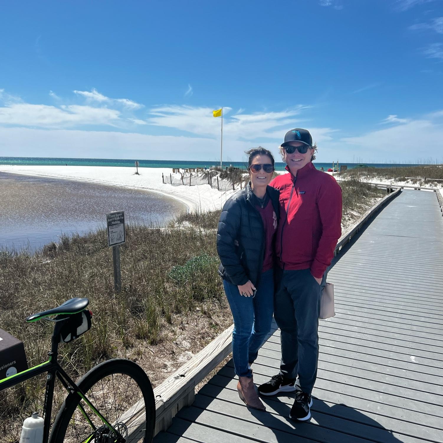 Visiting friends in the Florida Panhandle.