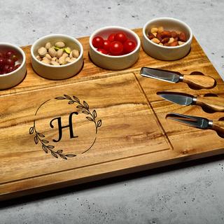 8-Piece Engraved Charcuterie Board & Tool Set