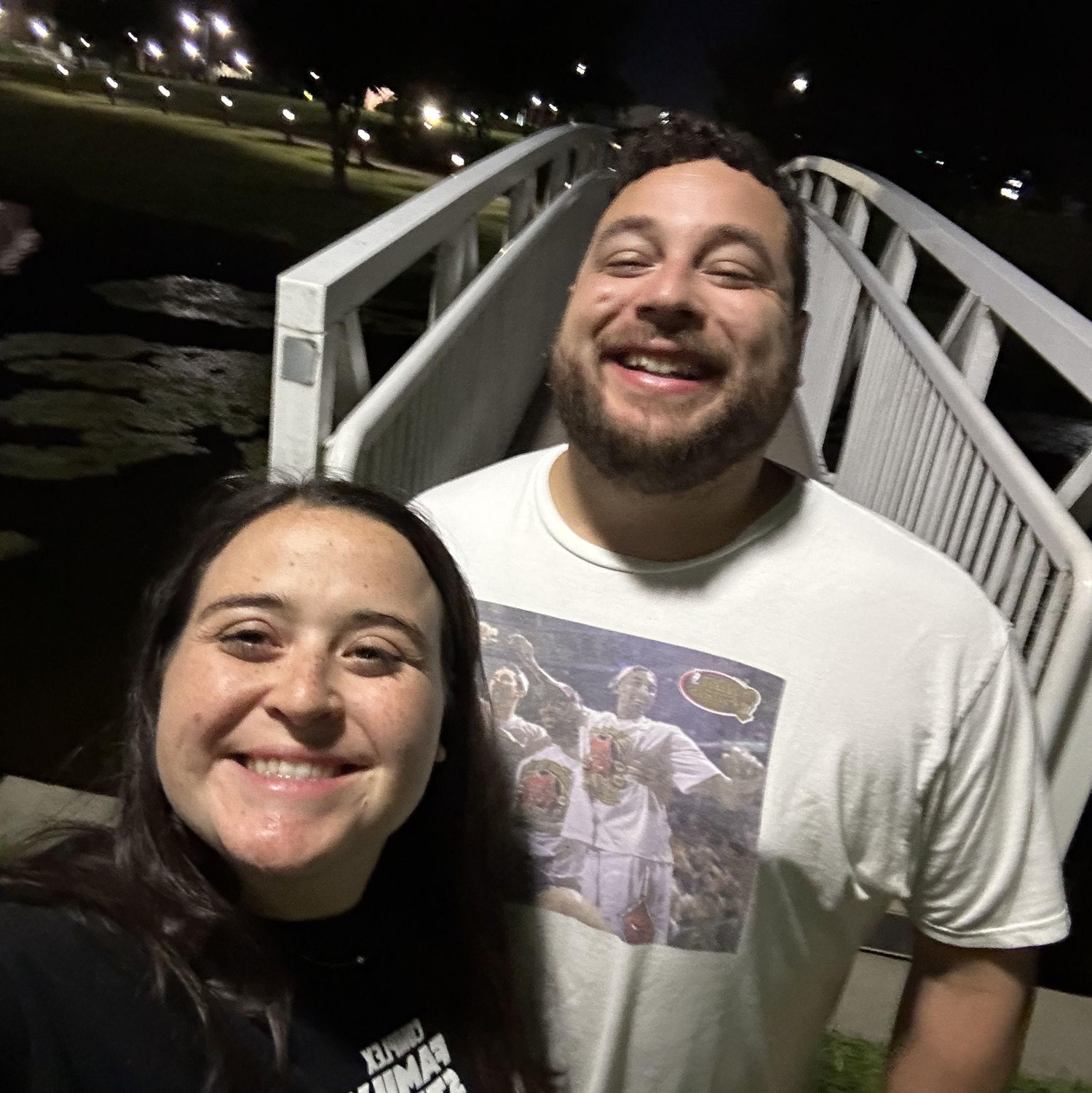 Crossing the bridge at The University of Southern Mississippi, legend says if you walk across with your boo, you will get married!