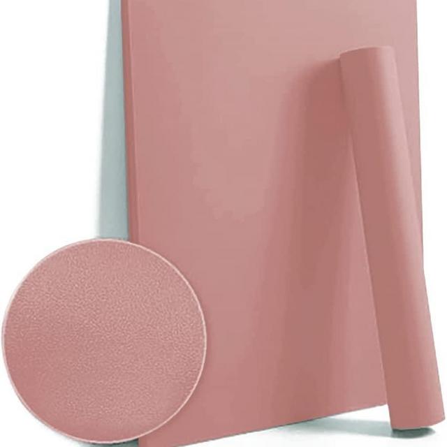 Dimoon 394"x17.7" Dark Pink Wallpaper Peel and Stick Contact Paper Thicken Waterproof Pink Solid Pink Nordic Pink Retro Wall Paper Self Adhesive Wallpaper Removable Shelf Drawer Liner Vinyl Roll