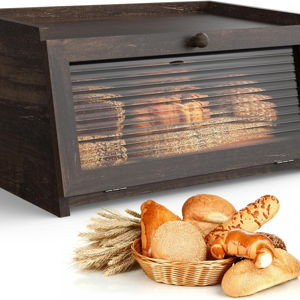 Carbonized Bread Box for Kitchen Countertop