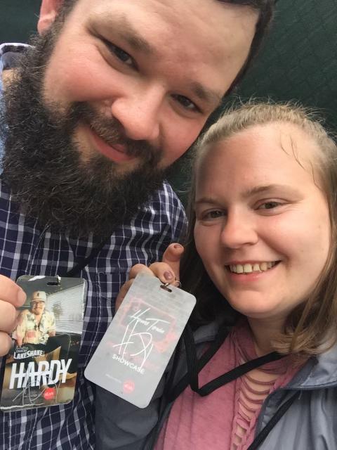 We love going to concerts together, this is when we met Hardy.