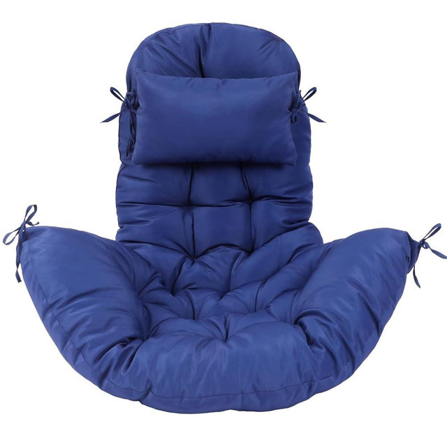 Tudomro Egg Chair Cushion Filling 2.58 kg Replacement Rocking Chair Cushions High Back Swing Hammock Egg Hanging Cushion Thicken for Indoor Outdoor Patio Garden(Navy Blue,1 Pcs)