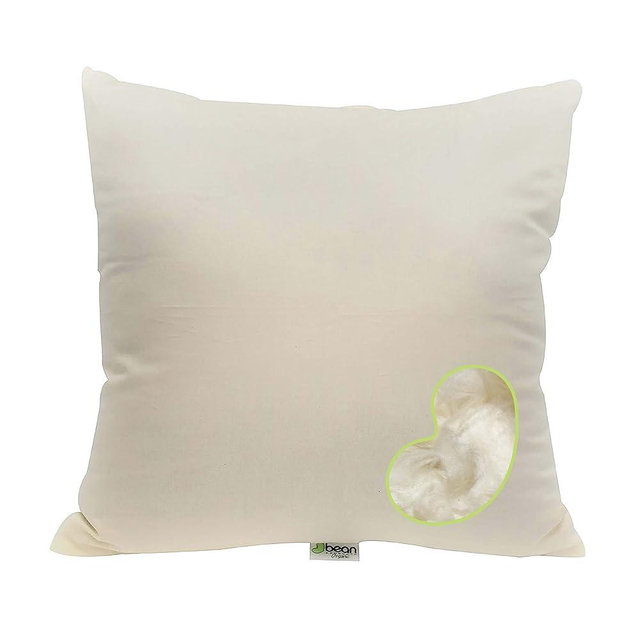 Bean Products Euro Size Premium Kapok Pillow - Breathable, Eco-Friendly and Durable Organic Cotton Fabric Neck Pillow - Soft and Supportive for Neck Support and Comfort - Made in The USA, 20" x 20"