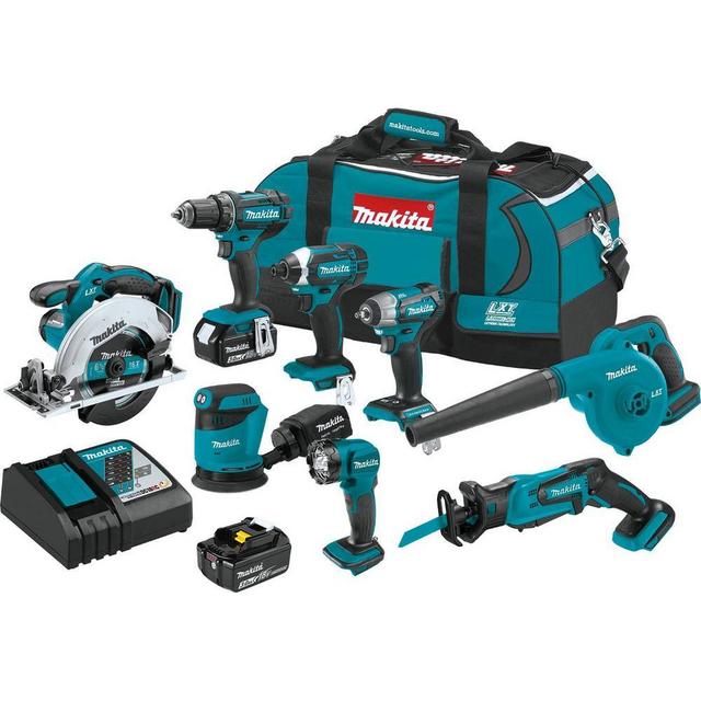 18-Volt LXT Lithium-Ion 8-Piece Kit Drill/ Impact Drvr/ Circ Saw/ Recip Saw/ Sander/ Impact Wrench/ Blower/ Light 3. 0Ah
