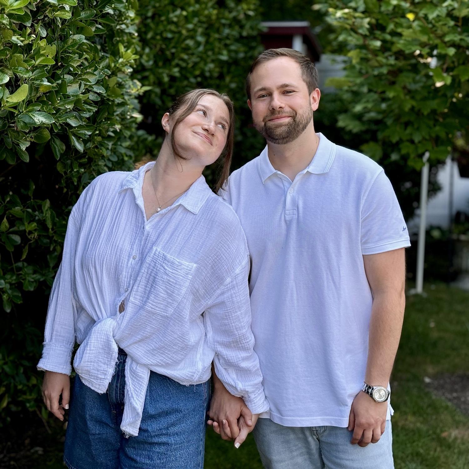 Being silly, but very excited for our future together. ❤️