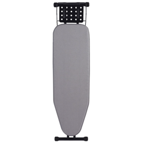 Jakeefud Deluxe Ironing Board with Heat Resistant Cover and Thicken Felt Pad, Heavy Sturdy Legs,Full Size Hanger Iron Board,Foldable (L-Grey)