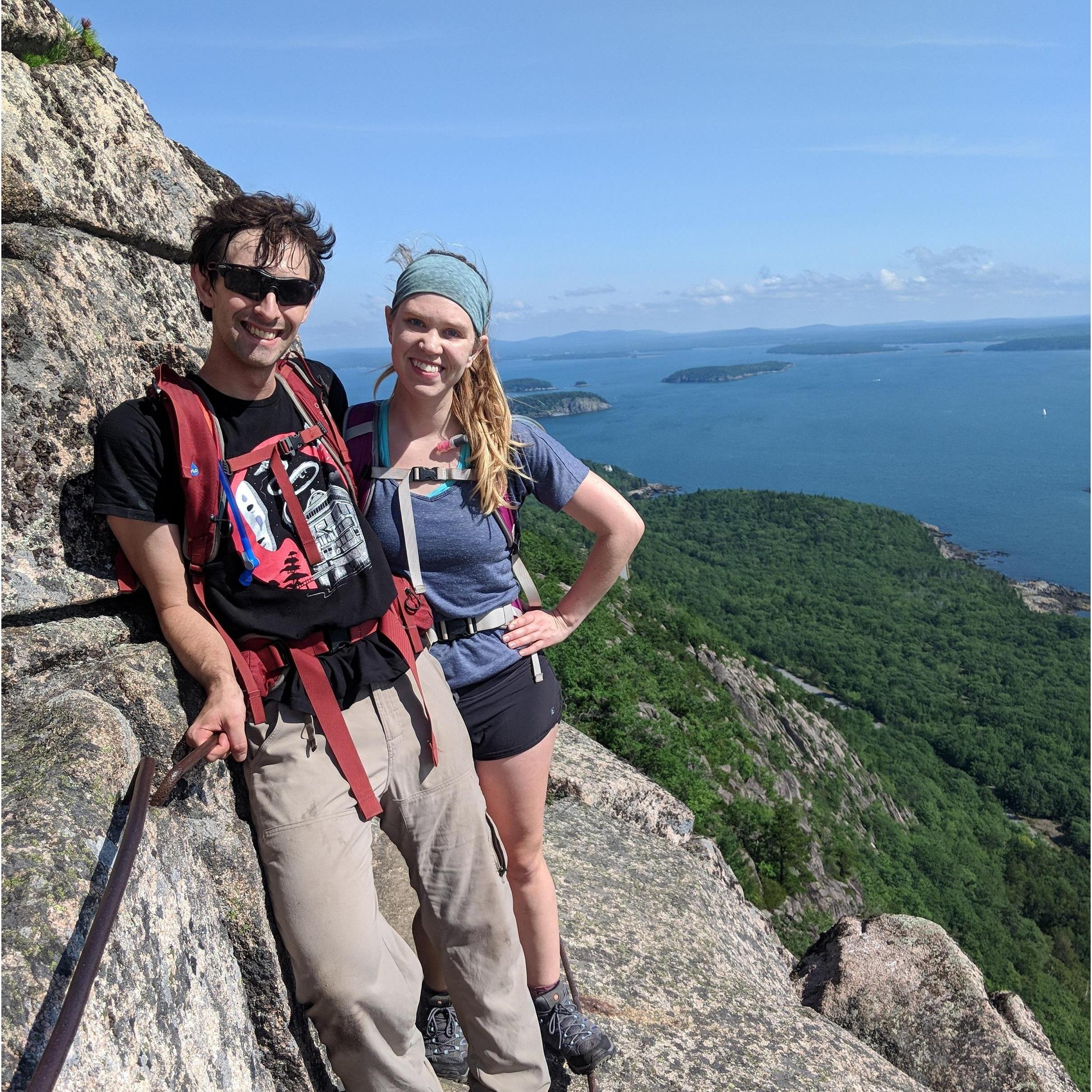 Our favorite hike - Precipice - in Acadia.