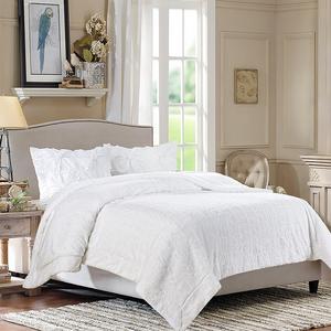 PurchaseCorner - Chanasya Faux Fur Bed Throw Blanket - Super Soft Fuzzy Cozy Warm Fluffy Beautiful Color Variation Print Plush Sherpa Microfiber White Blanket (92" x 85") - QUEEN/FULL