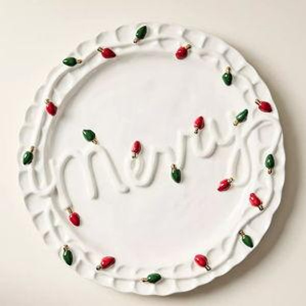 Merry Stoneware Platter