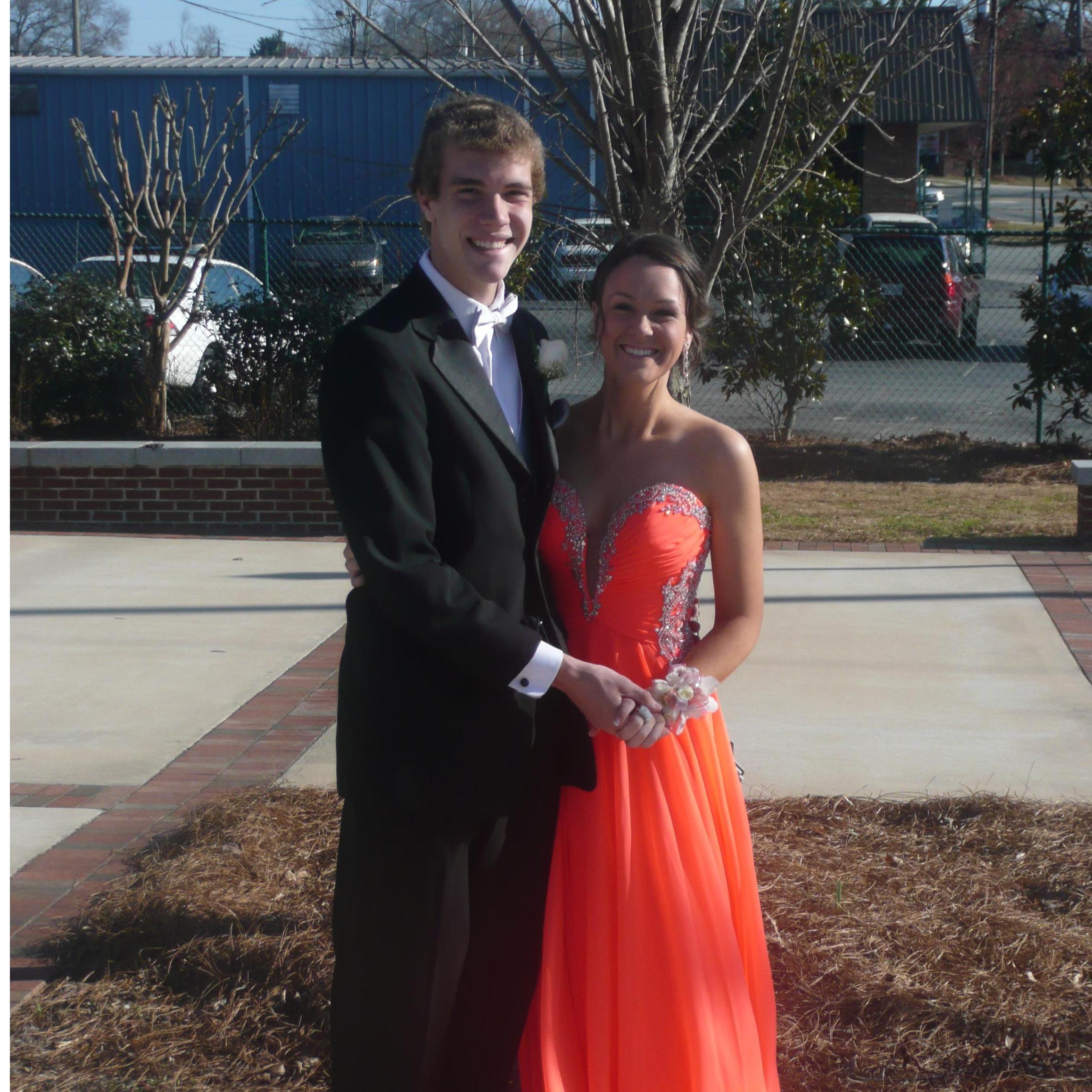 Prom 2014: We were Juniors at Harrison High School and had been dating for 6 months.