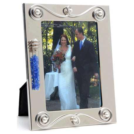 Jillery Wedding Glass Keepsake Photo Frame (Silver & Pearl)