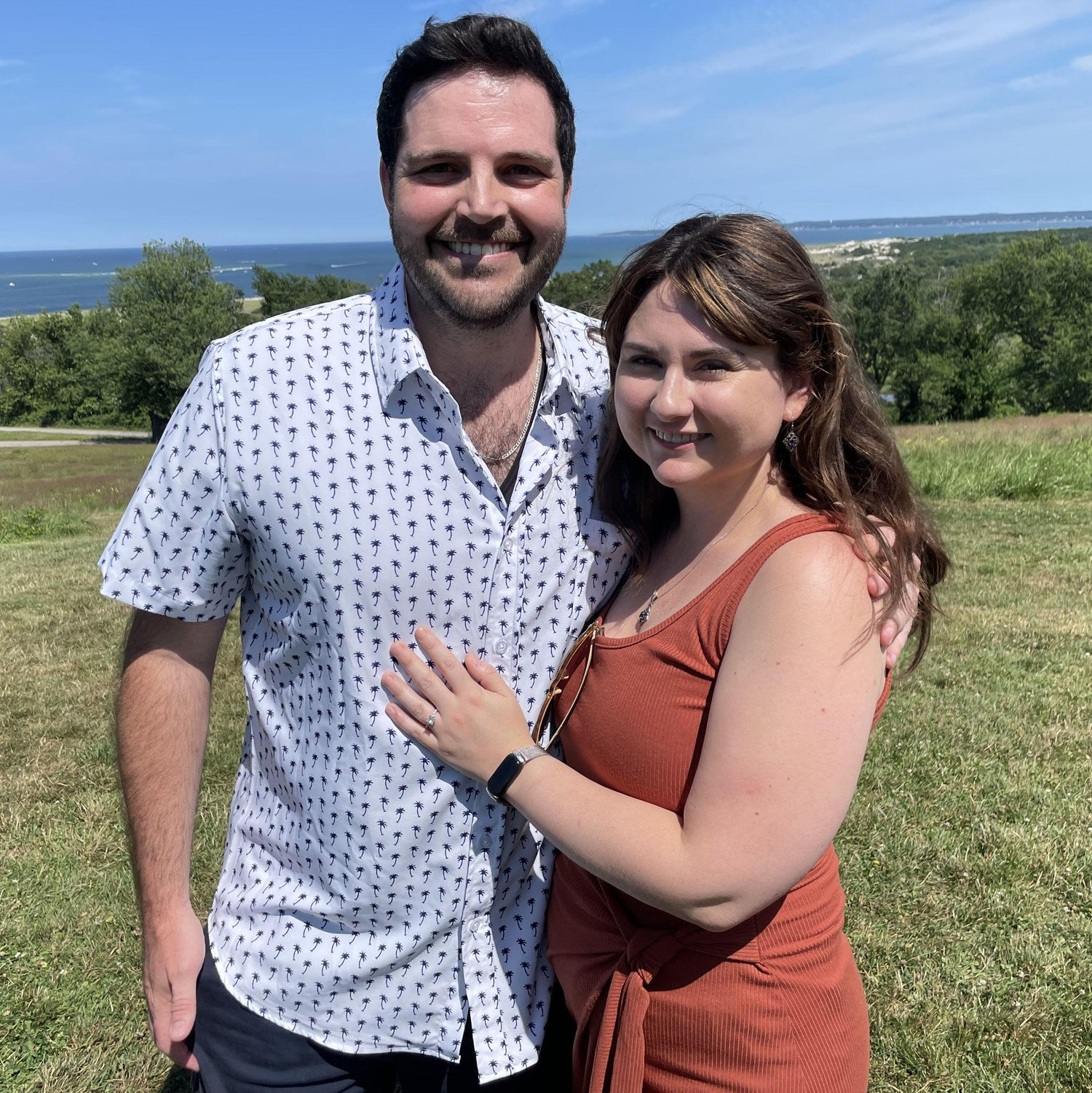 The day Sam asked Abby to marry him, at the Crane Estate in Ipswich