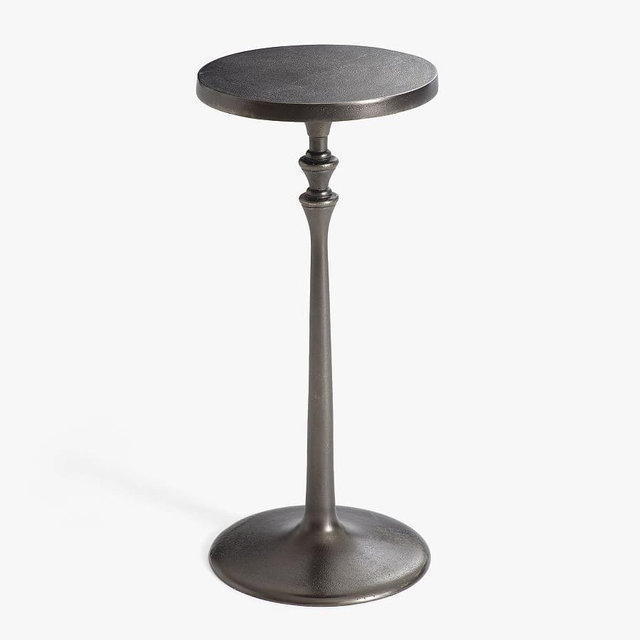 Round Metal Drink Table (9.5") - Bronze