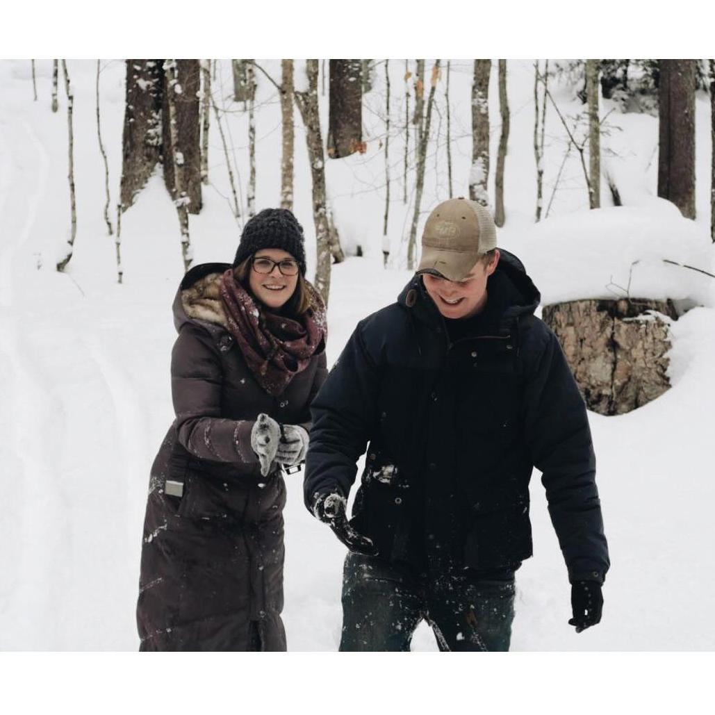 Erin's first trip to the Adirondacks, for which she was not at all appropriately dressed and had to be dragged up the mountain (January 2017)