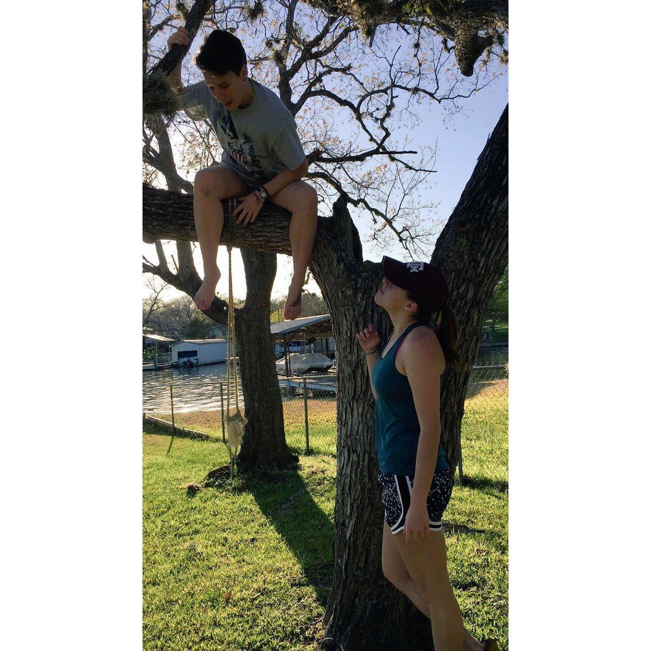 First picture together! Spring Break weekend at the lakehouse in Marble Falls