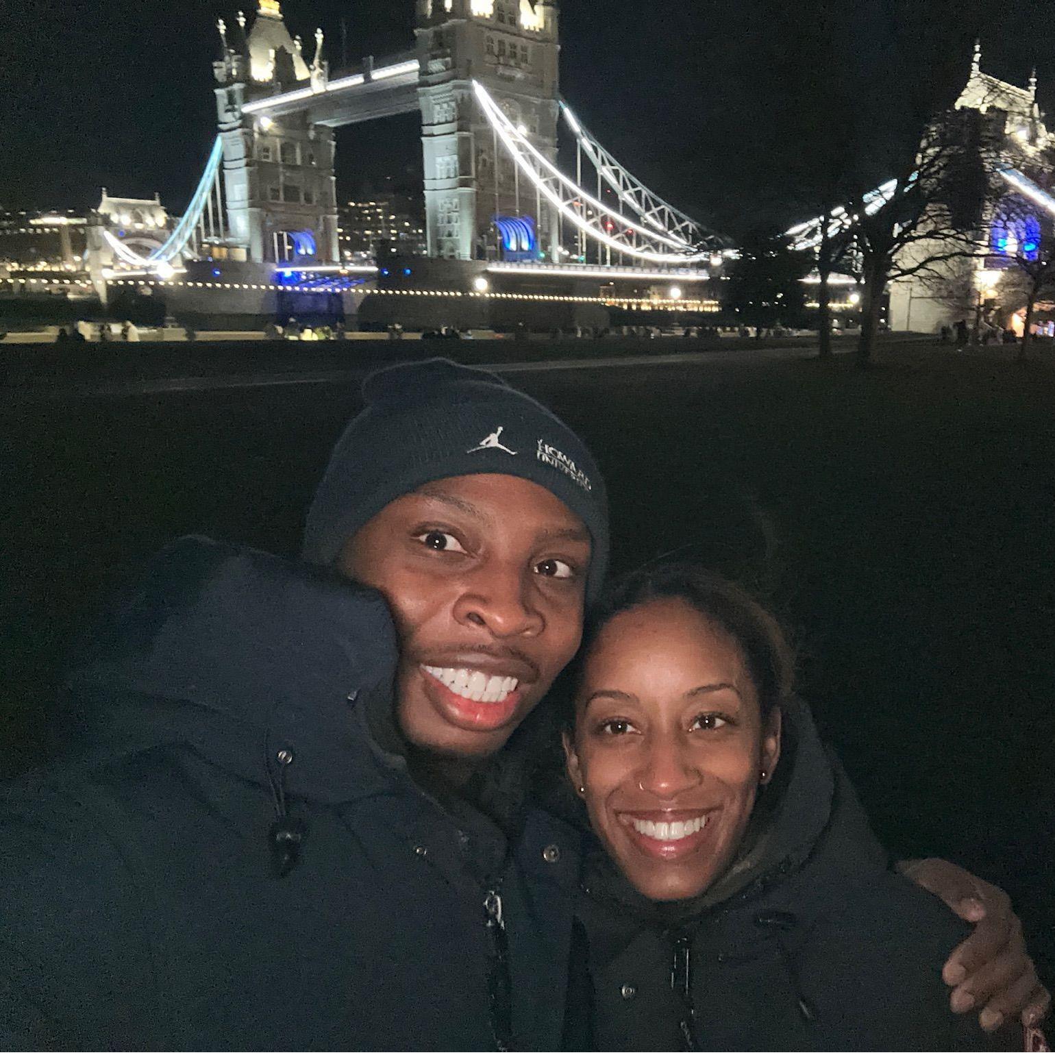 We visited the Tower Bridge the night before Nick popped the question!