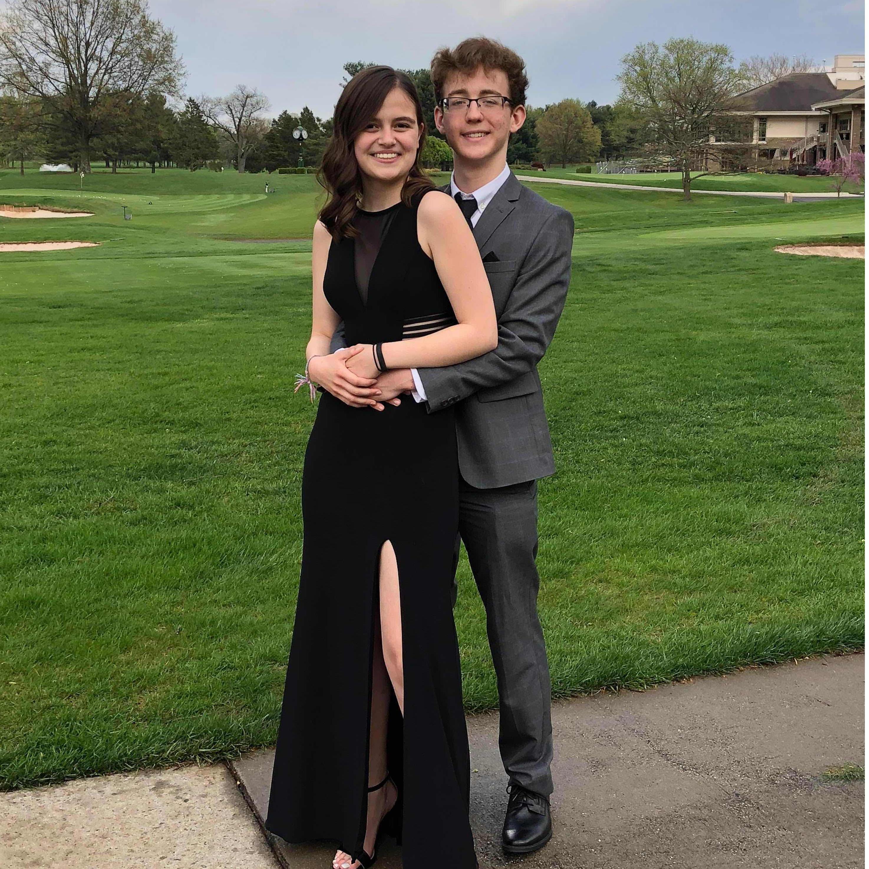 Our first prom! We had been together for about 4 months at this point. Instead of going to the dance this year, though, we went to the fanciest restaurant Jade has ever been to!