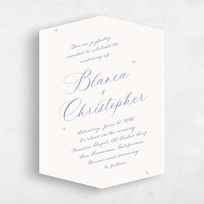 Beige Diamond Wedding Invitation - Estate Portrait