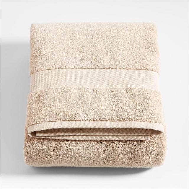 Organic Turkish Cotton Taupe Bath Sheet