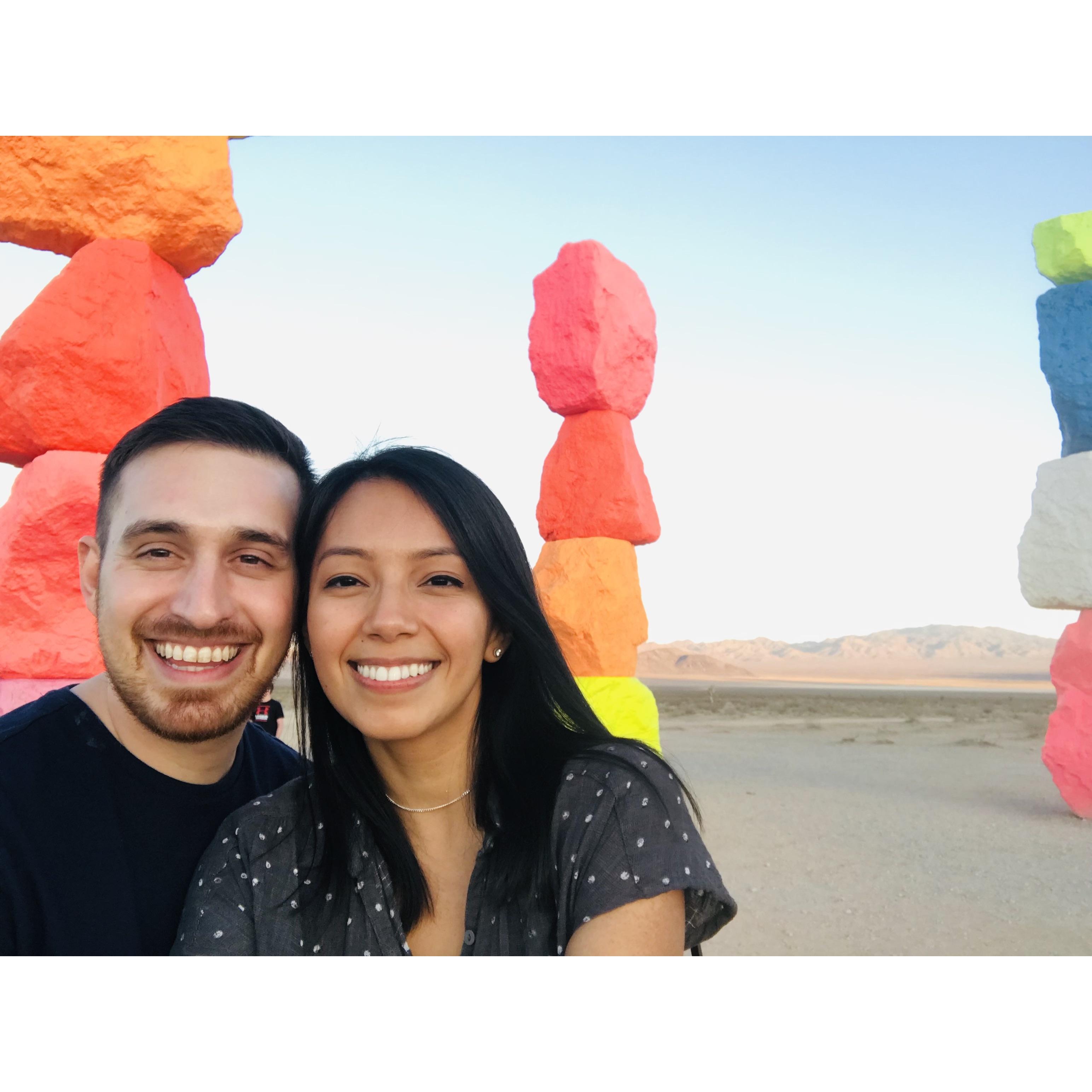 Seven Magic Mountains in Las Vegas, NV. June 2021