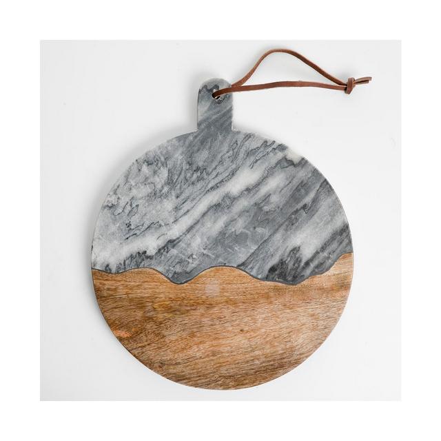 Laurie Gates Gray Marble Round Board