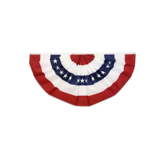 Maison USA 6'x3' Embroidered Bunting Flag Perfect 4th Of July Independence Day Flag Great For Indoors & Outdoors