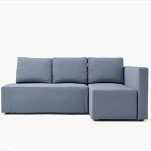 IKEA Friheten Couch Cover, Corner sofa-bed with storage, right - Bemz (Organic Panama Cotton in Dusty Blue)