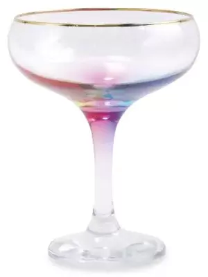 Rainbow Coupe Champagne Glass