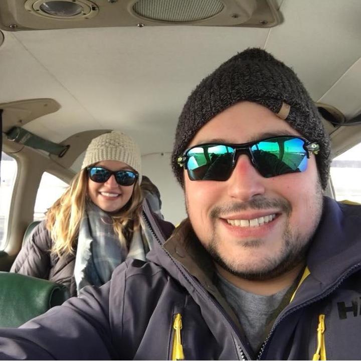 When Mitch flew an airplane and Alyssa wanted to hurl