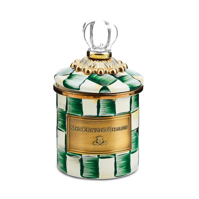 Mackenzie-Childs Emerald Check Mini Canister