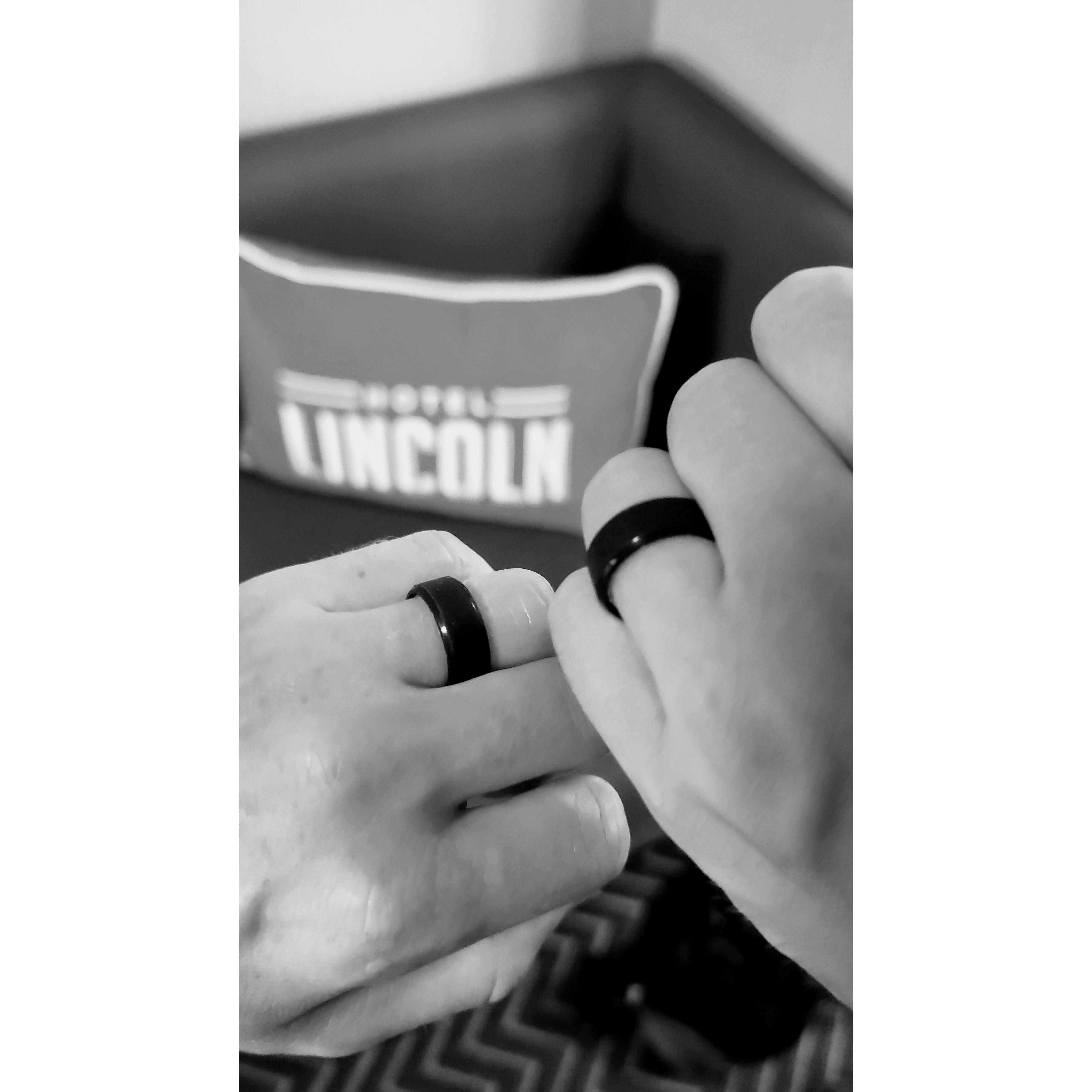 Taken right after Matthew proposed at Hotel Lincoln!