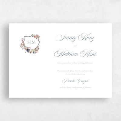 White Wedding Invitation - Windansea Landscape