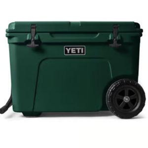 YETI Tundra Haul Black Forest Green 50 qt Roller Cooler