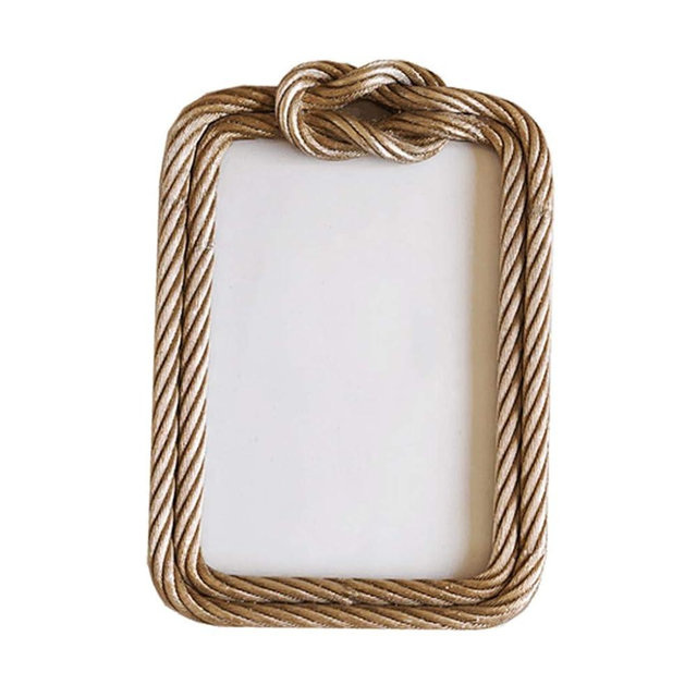 Resin Woven Rope Nordic Photo Frame Set, Modern Minimalist Gold Soft Decoration