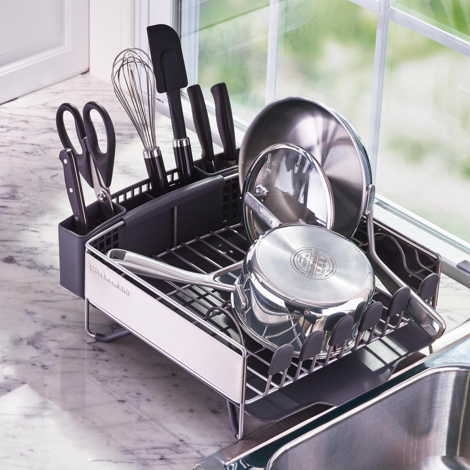 Featured image of post Kitchenaid Compact Dish Rack : It can store many pots, pans, dishes, cups, and cutlery.